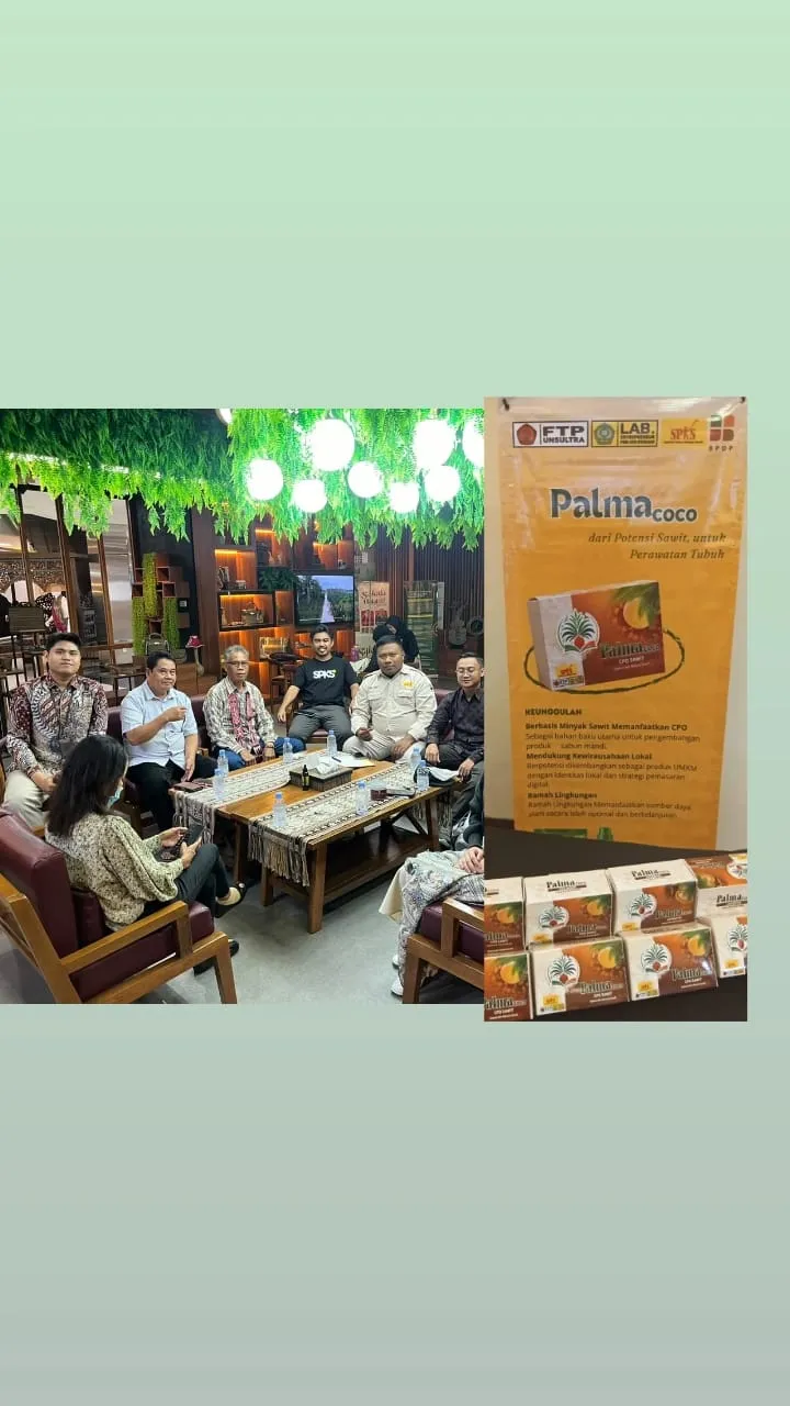 Produk Hasil Workshop Sawit Fak.Teknologi Pertanian Unsultra Masuk Galeri Roemah UMKM BPDP Indonesia di SME CO Tower RI